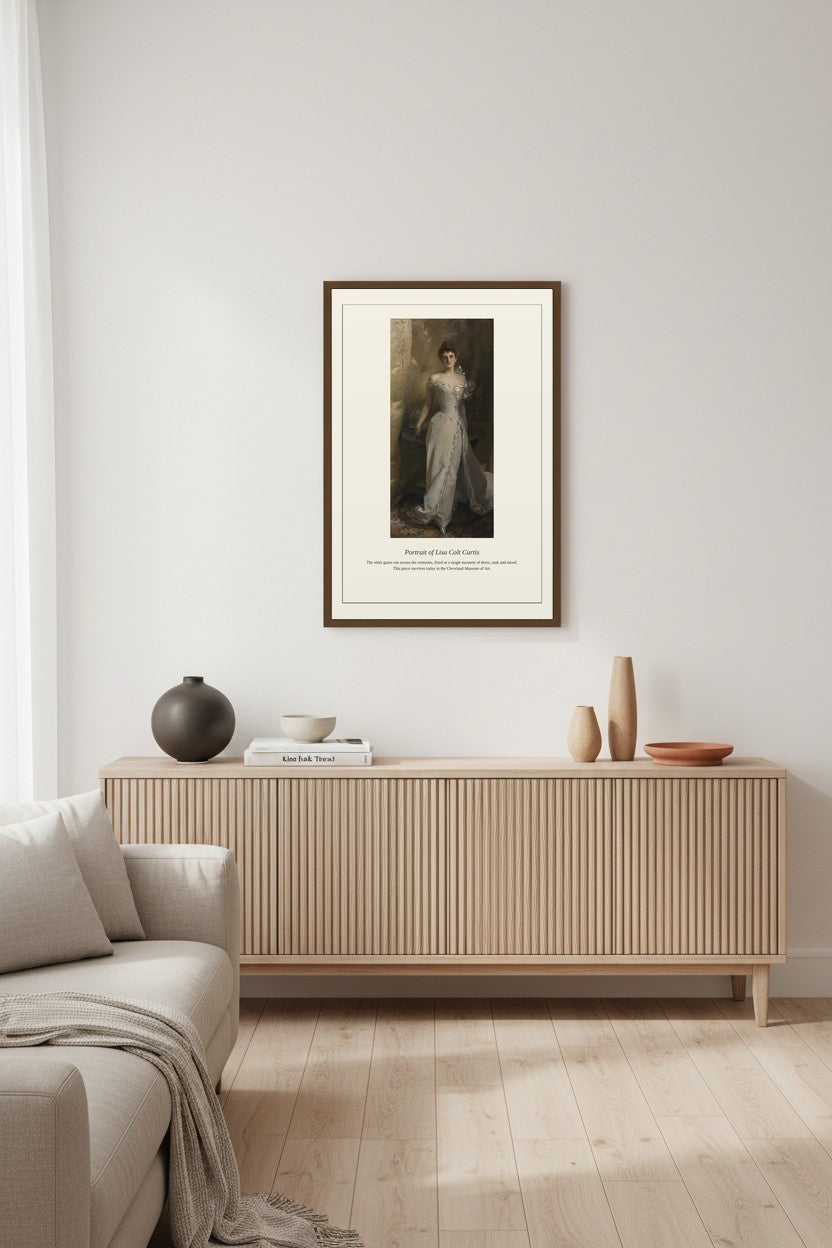 Portrait of Lisa Colt Curtis — Antique Portrait Print