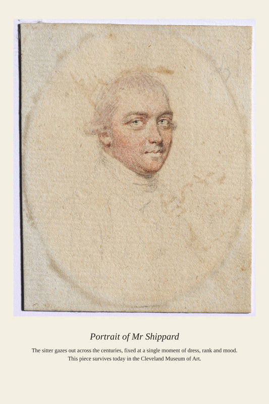 Portrait of Mr Shippard — a restored antique portrait print