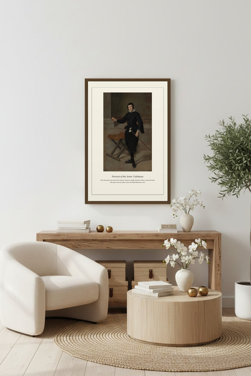 Portrait of the Jester Calabazas — Antique Portrait Print