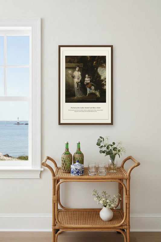 Portrait of the Ladies Amabel and Mary Jemim — Antique Portrait Print