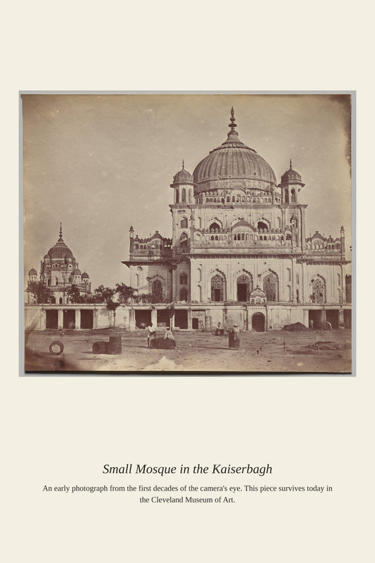 Small Mosque in the Kaiserbagh — a restored antique photograph print