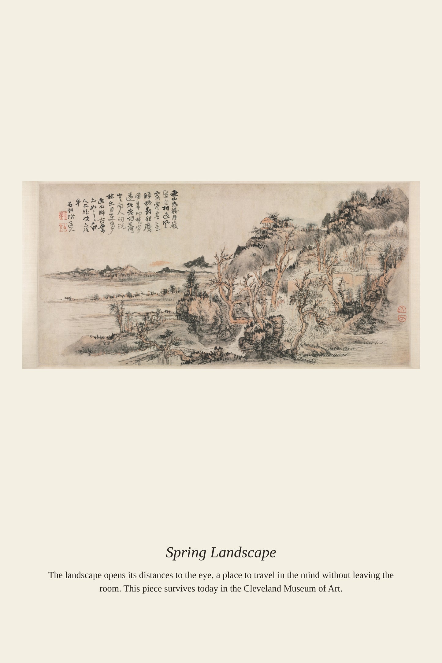 Spring Landscape — a restored antique landscape print