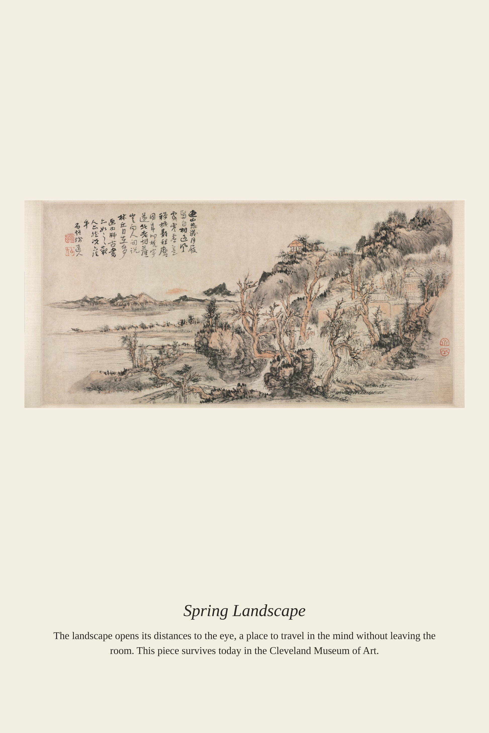 Spring Landscape — a restored antique landscape print