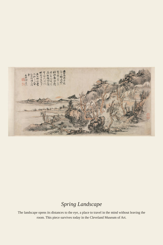 Spring Landscape — a restored antique landscape print