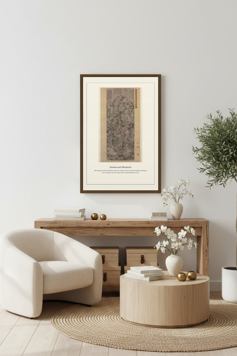 Streams and Mountains — Antique Landscape Print