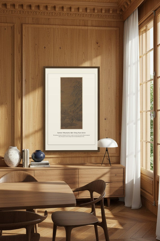 Summer Mountains After Dong Yuan Active — Antique Landscape Print