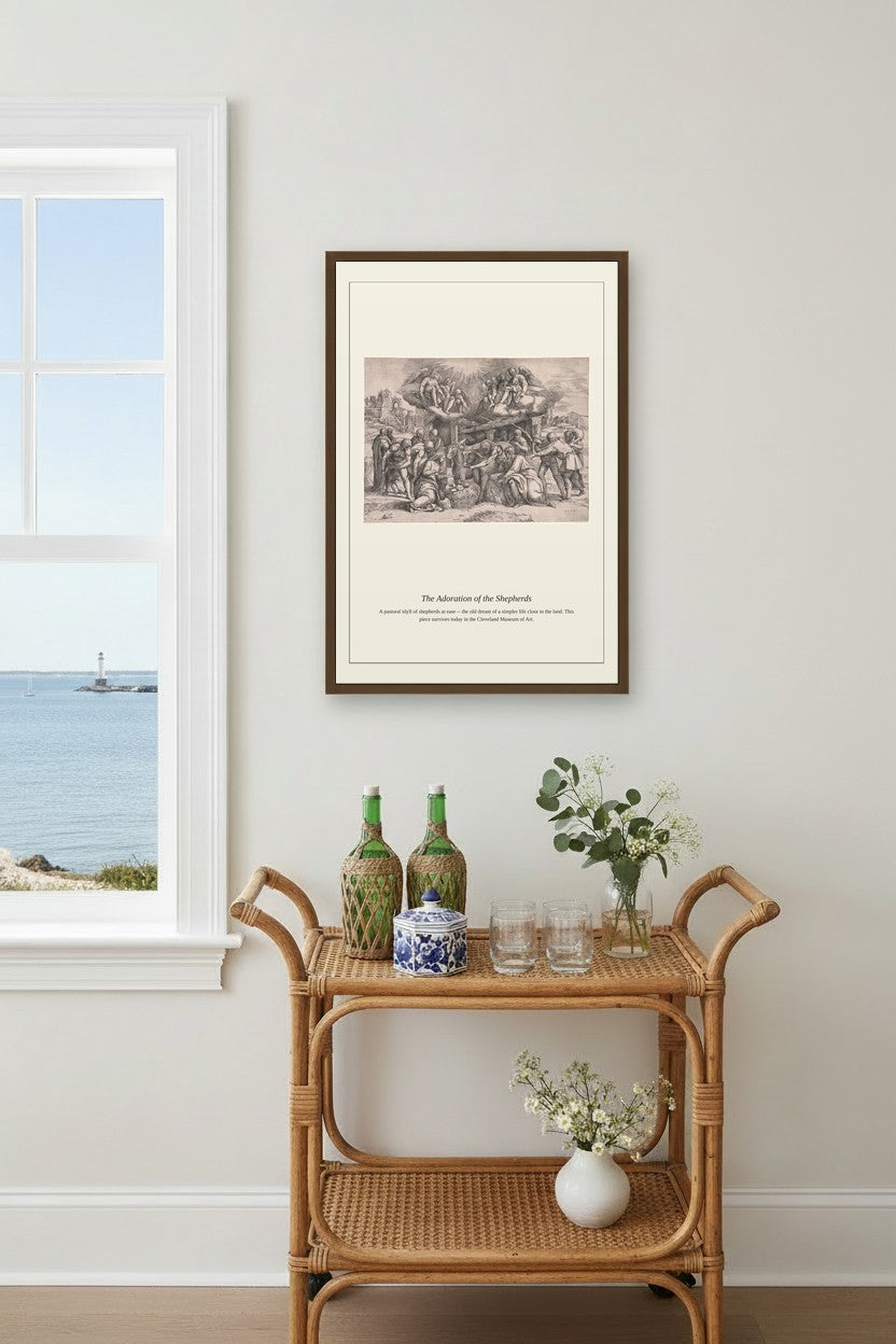 The Adoration of the Shepherds — Antique Religious Art Print