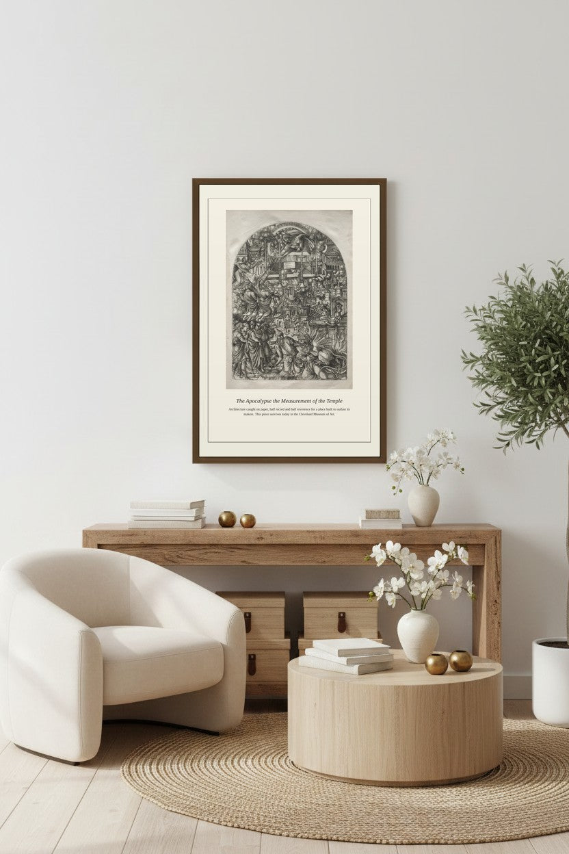 The Apocalypse the Measurement — Antique Architectural Print