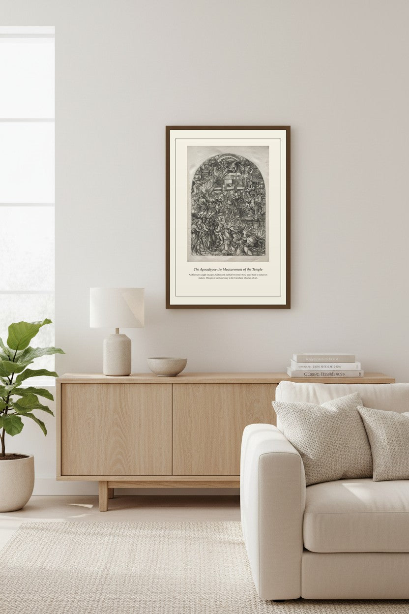 The Apocalypse the Measurement — Antique Architectural Print