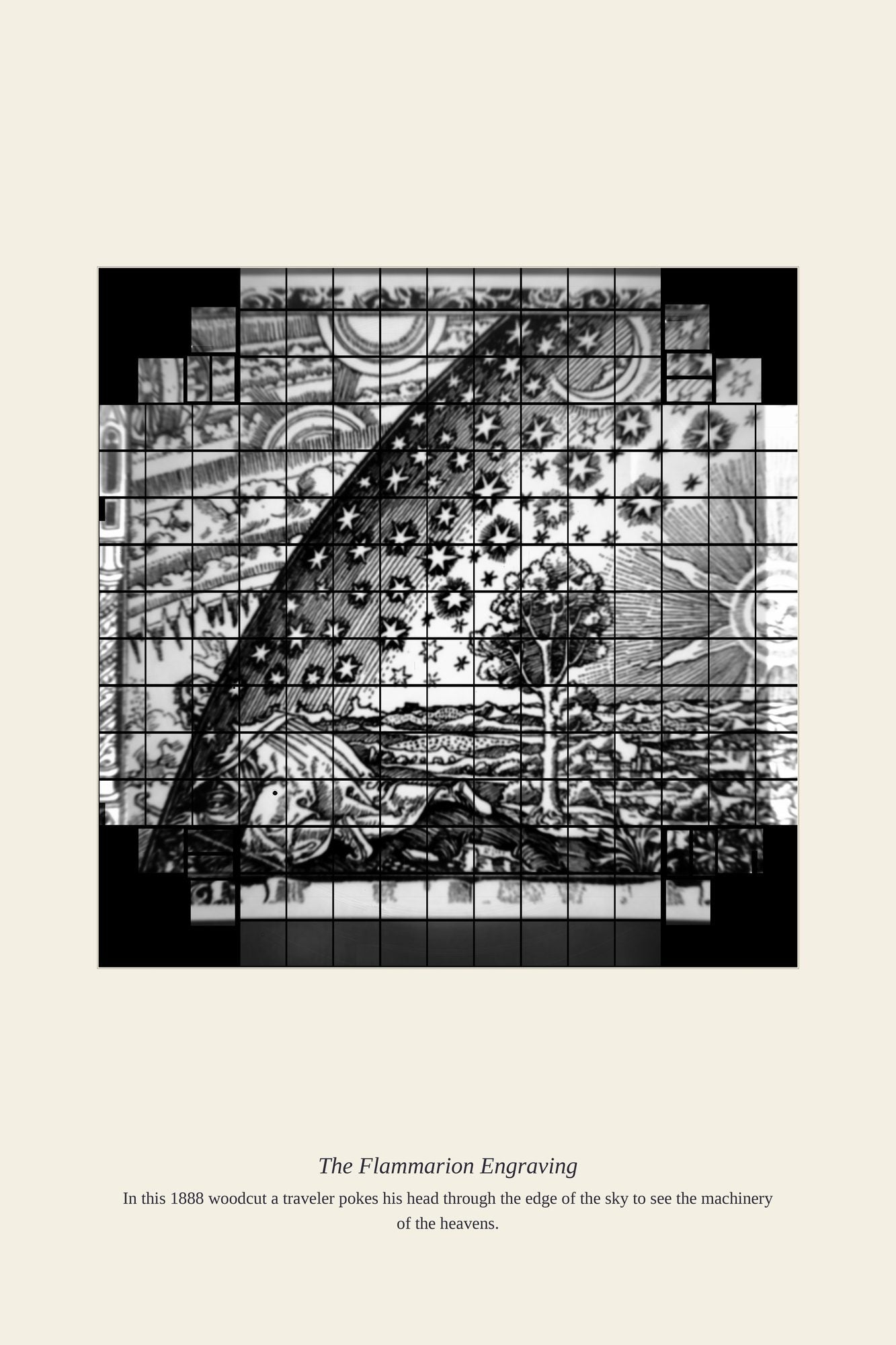 The Flammarion Engraving — a restored antique historical print