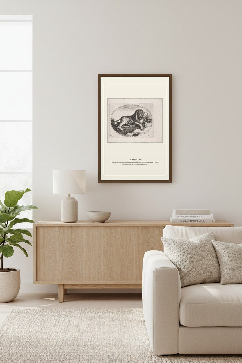 The Great Lion — Antique Print
