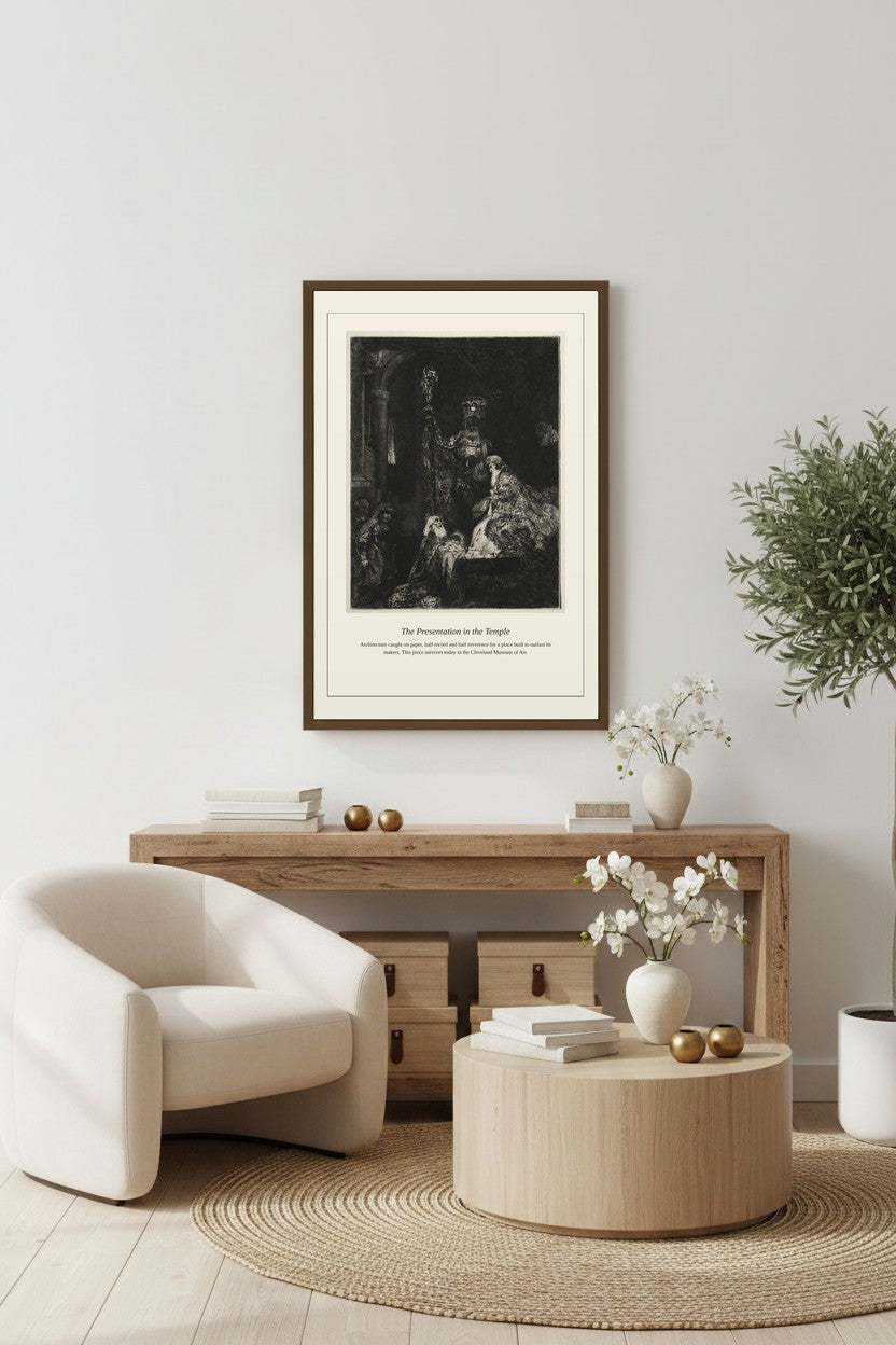 The Presentation in the Temple — Antique Architectural Print