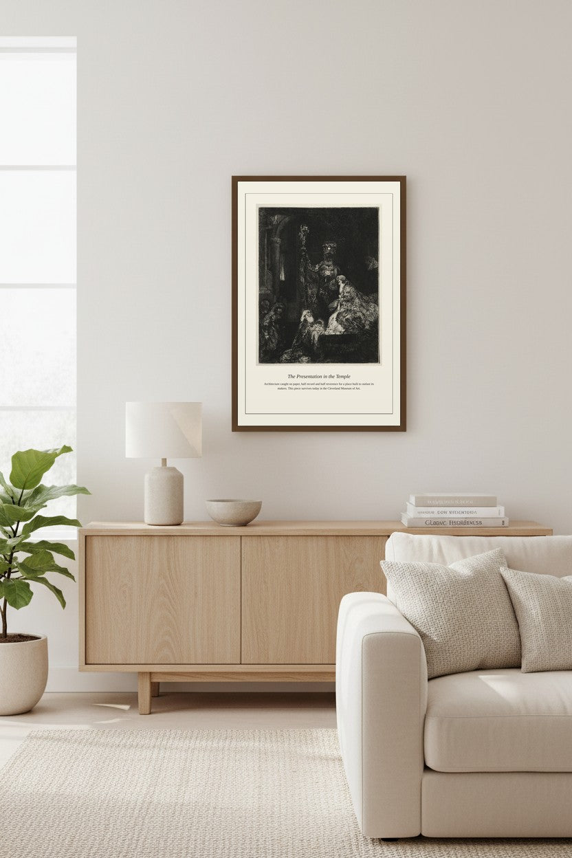 The Presentation in the Temple — Antique Architectural Print