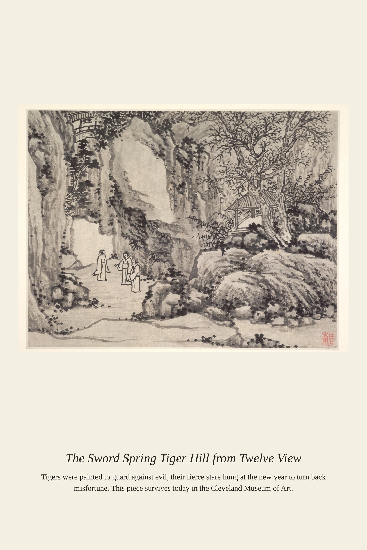 The Sword Spring Tiger Hill — a restored antique natural history print