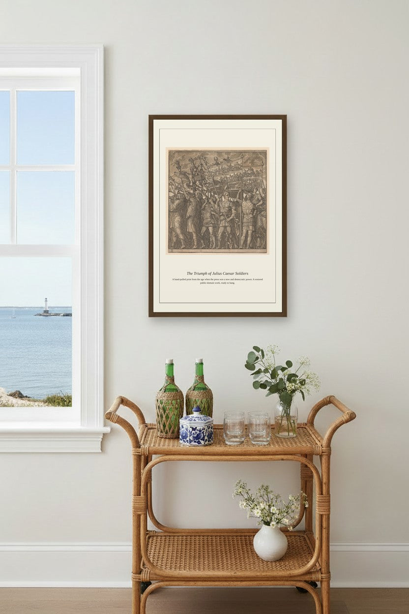 The Triumph of Julius Caesar Soldiers (3) — Antique Historical Print
