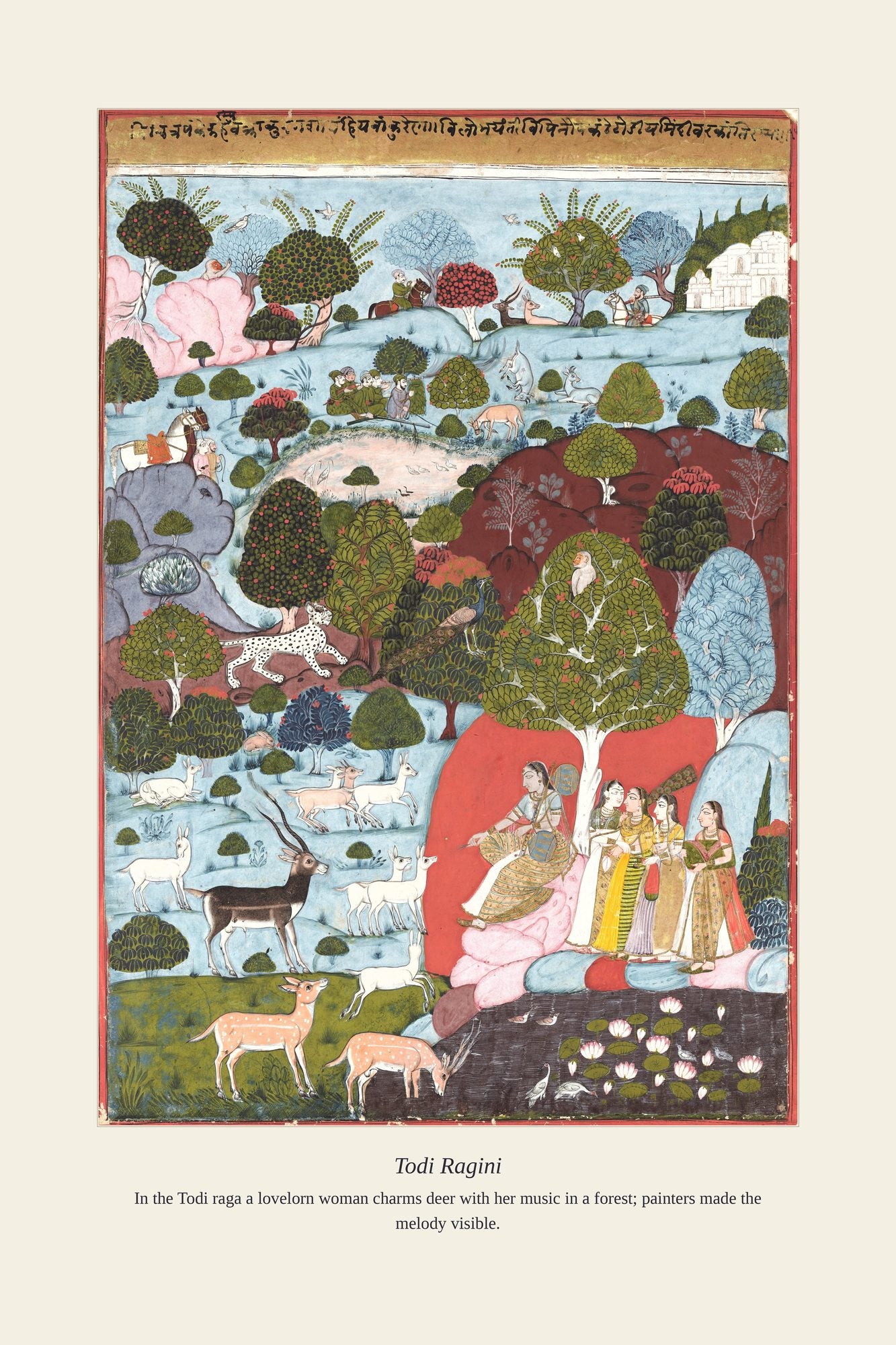 Todi Ragini — a restored antique indian art print