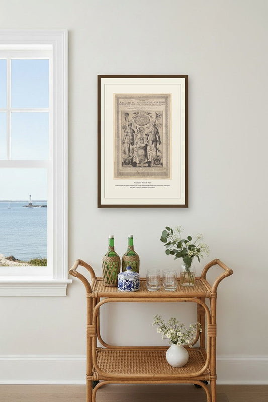 Vesalius's Muscle Man — Antique Historical Print