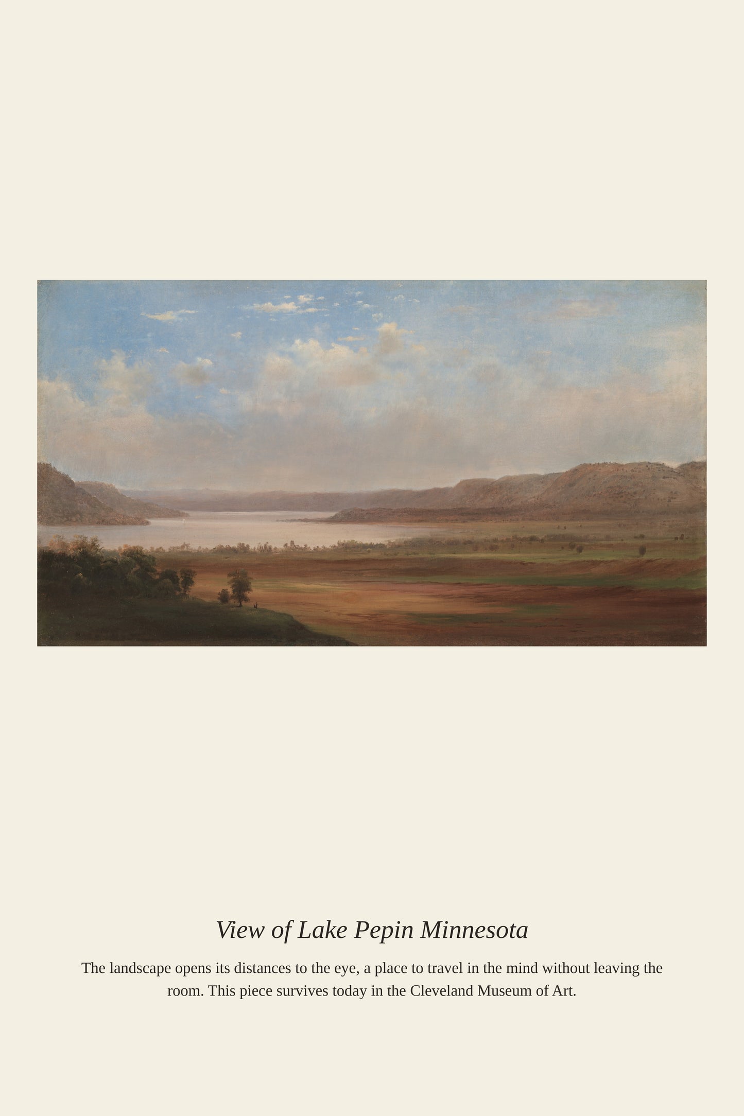 View of Lake Pepin Minnesota — a restored antique asian art print