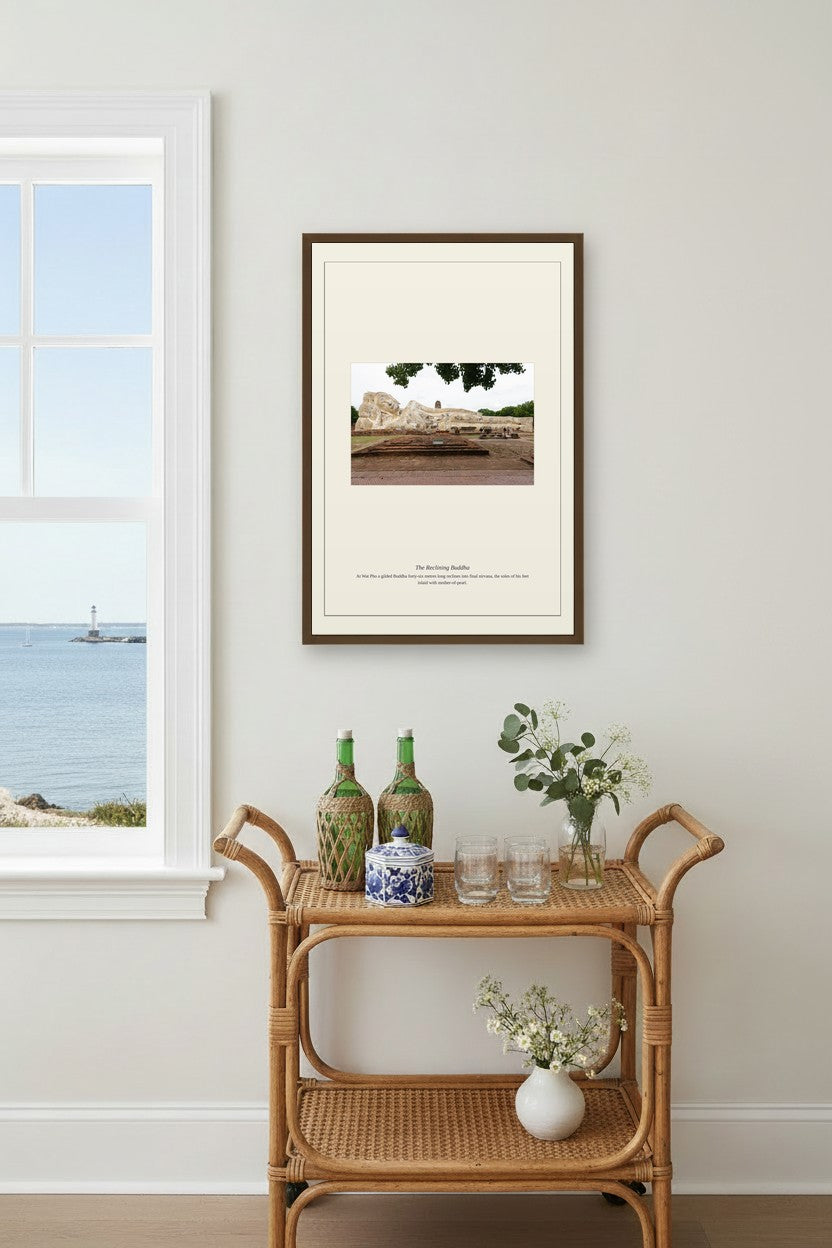 The Reclining Buddha — Antique Southeast Asian Art Print