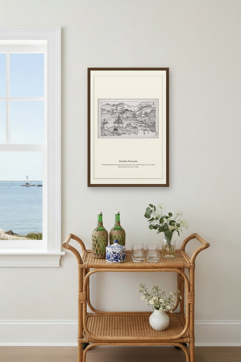 Westlake Panorama (2) — Antique Map Print