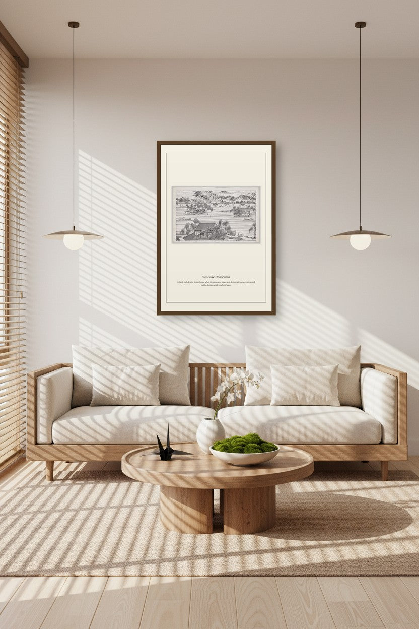Westlake Panorama (3) — Antique Map Print