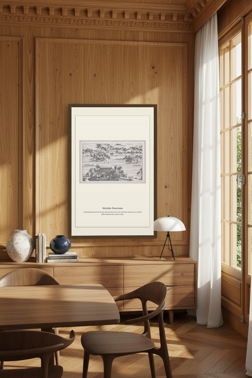 Westlake Panorama (3) — Antique Map Print