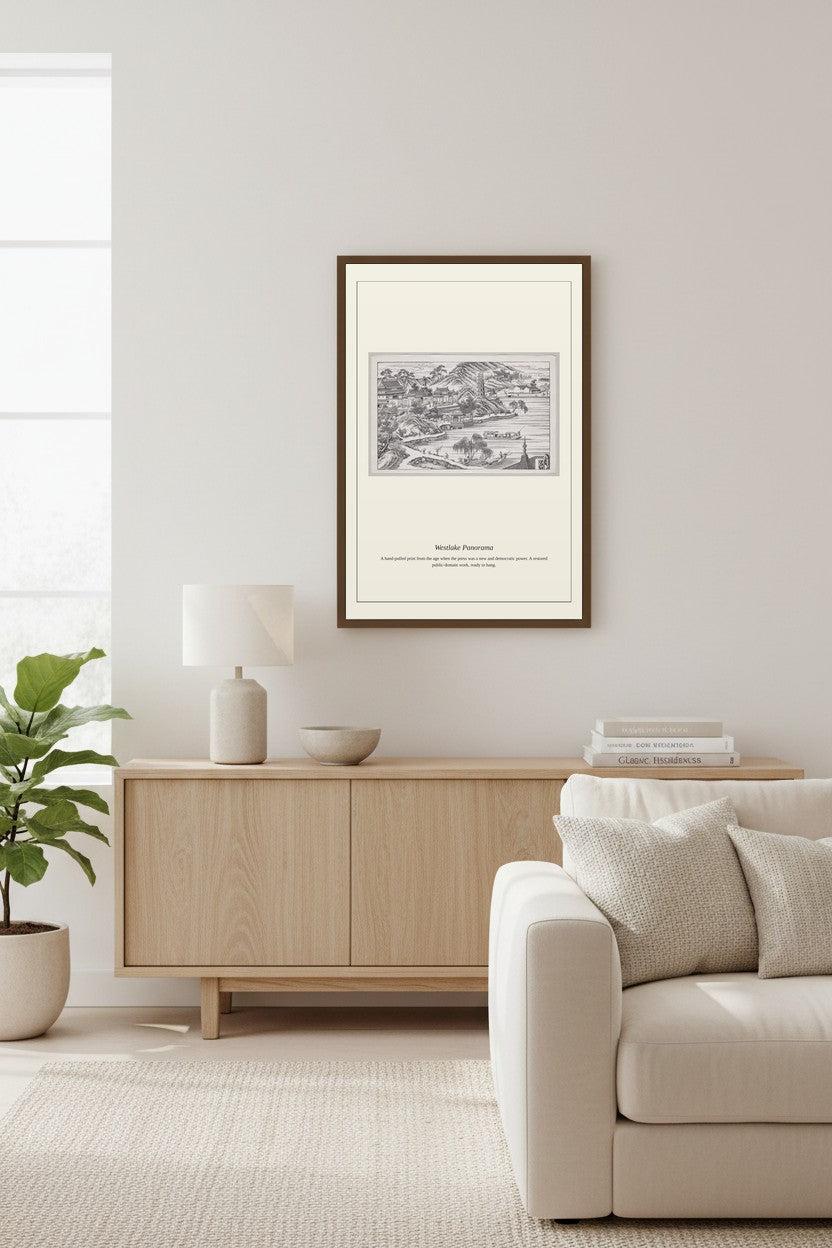 Westlake Panorama — Antique Map Print