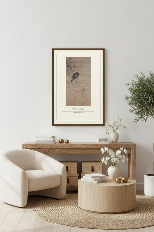 Willow and Magpie — Antique Asian Art Print